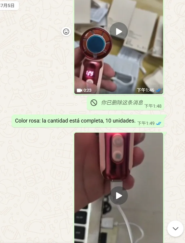 Electric fan undergoing power-on and charging tests