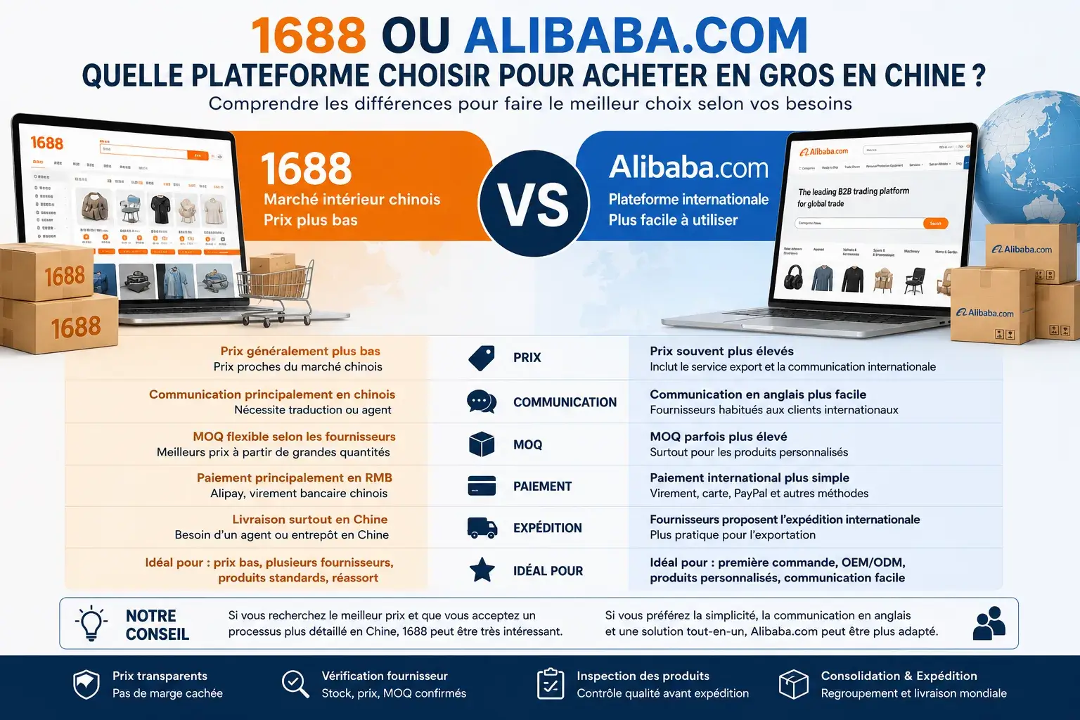 1688 ou Alibaba.com : quelle plateforme choisir pour acheter en gros en Chine ?