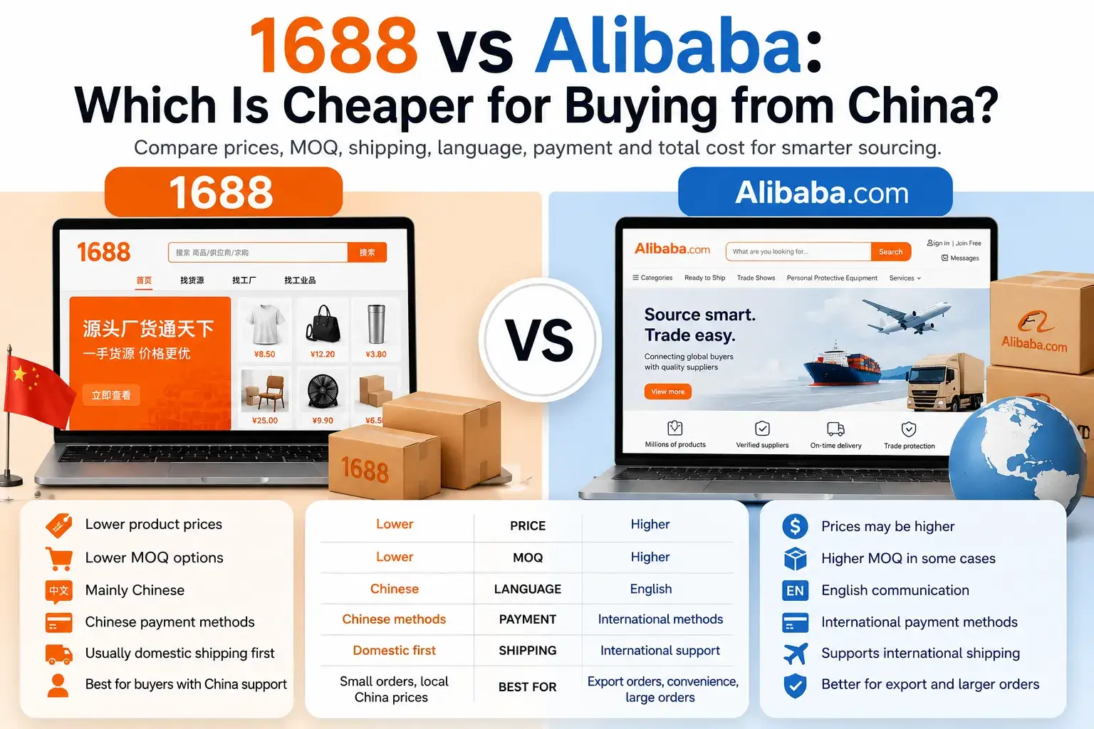 1688 vs Alibaba: Which Is Cheaper for Buying from China?
